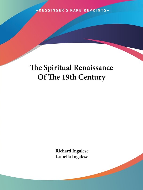 Couverture_The Spiritual Renaissance Of The 19th Century