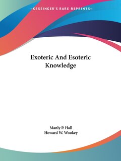 Couverture_Exoteric And Esoteric Knowledge