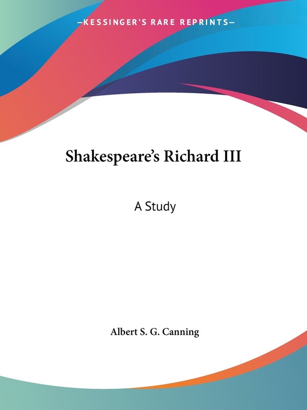 Front cover_Shakespeare's Richard III