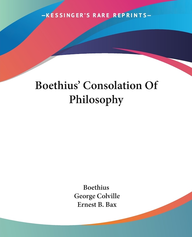 Couverture_Boethius' Consolation Of Philosophy