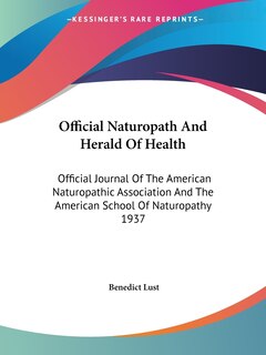 Front cover_Official Naturopath And Herald Of Health