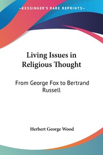 Front cover_Living Issues in Religious Thought