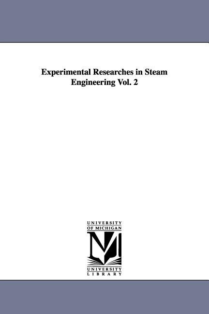Front cover_Experimental Researches in Steam Engineering Vol. 2