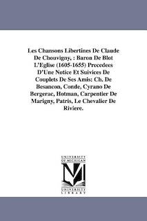 Couverture_Les Chansons Libertines de Claude de Chouvigny,