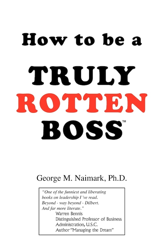 Couverture_How To Be A Truly Rotten Boss