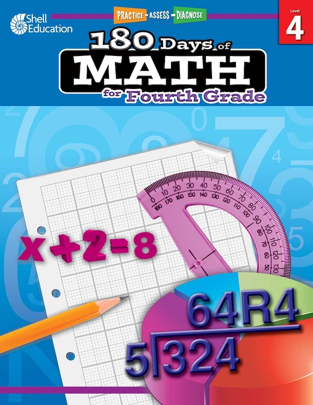 Front cover_180 Days of Math for Fourth Grade