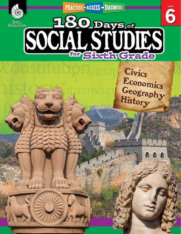 Front cover_180 Days Of Social Studies For Sixth Grade
