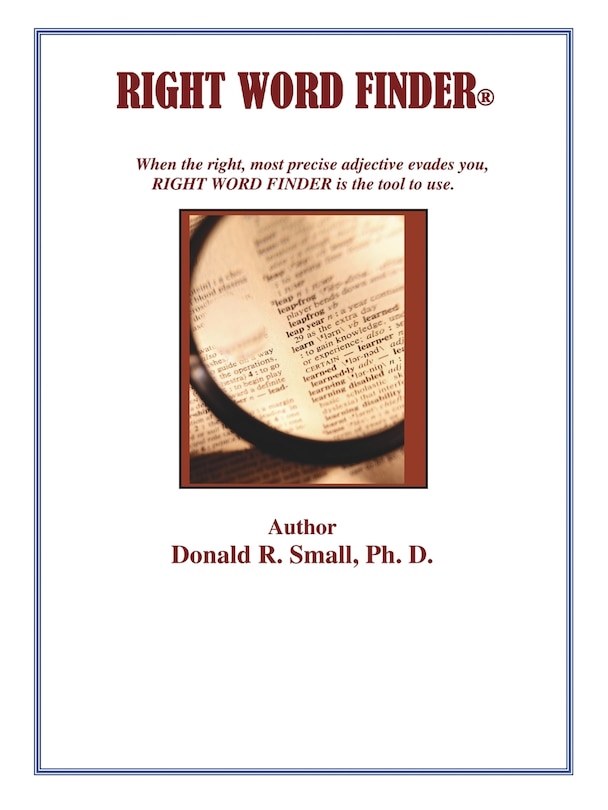 Front cover_RIGHT WORD FINDER
