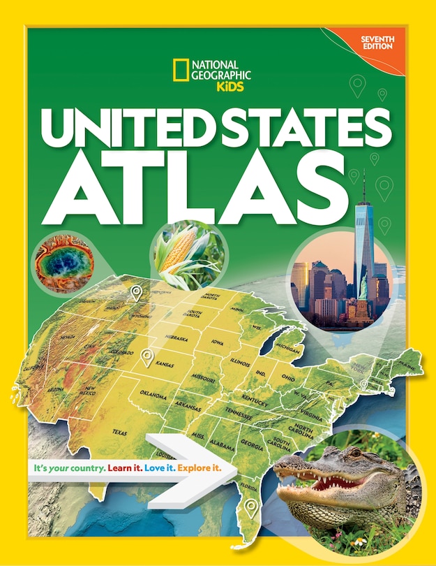 Front cover_National Geographic Kids United States Atlas, 7th Edition