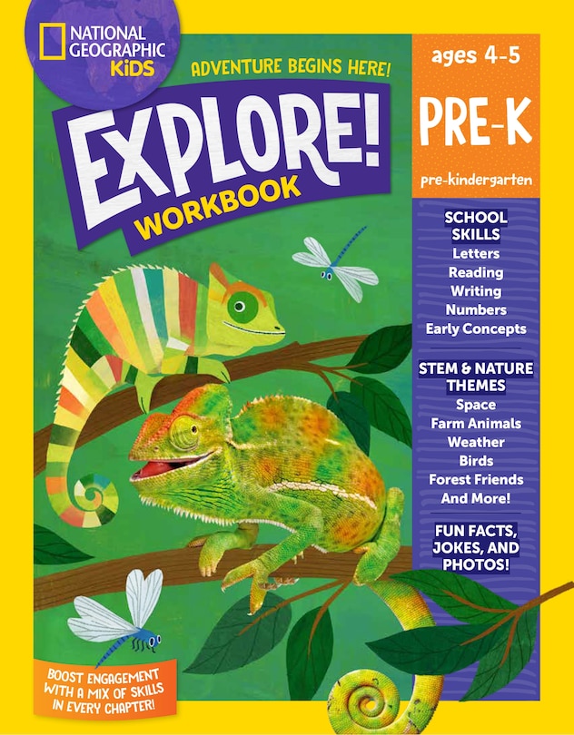 Front cover_National Geographic Kids Explore! Workbook Pre-K