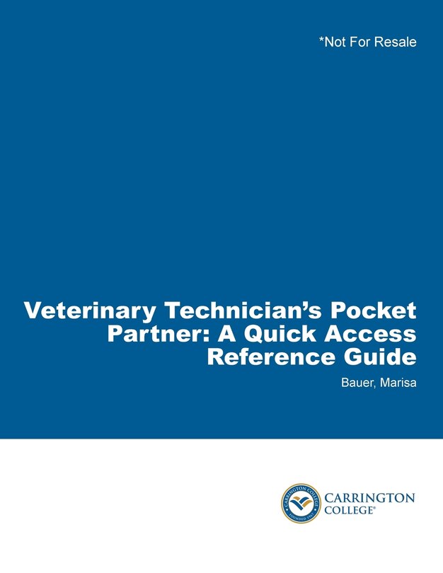 Front cover_Veterinary Technician's Pocket Partner