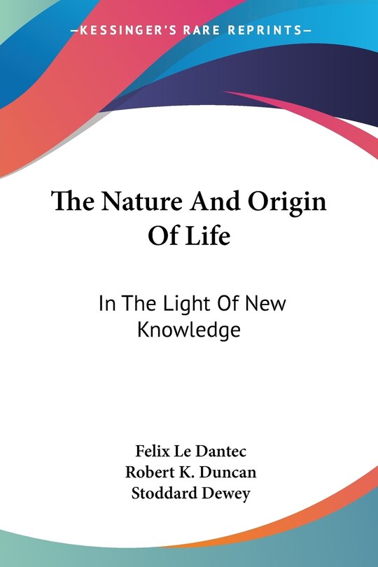 Front cover_The Nature And Origin Of Life