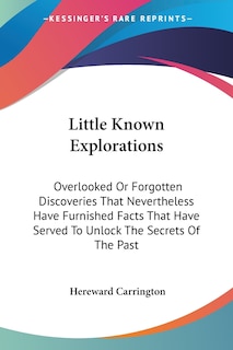 Couverture_Little Known Explorations