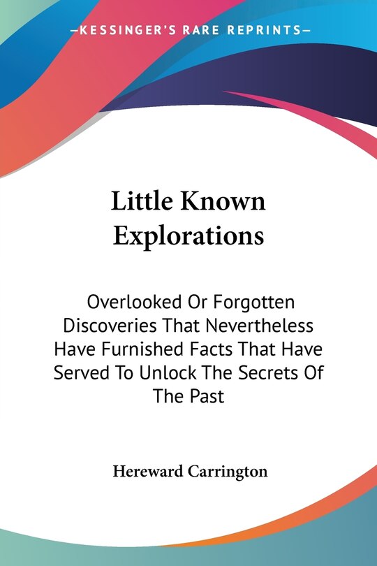 Couverture_Little Known Explorations