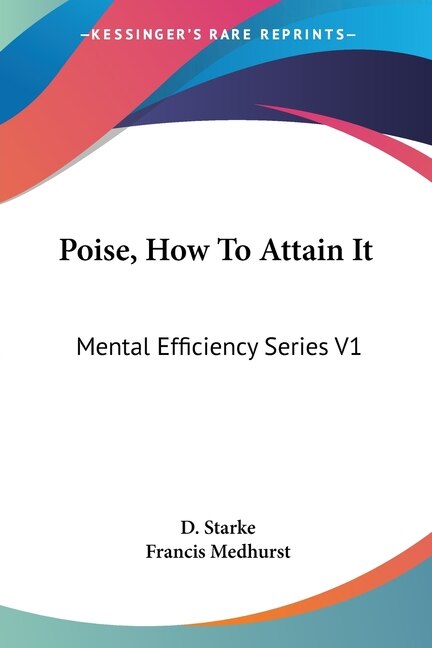 Front cover_Poise, How To Attain It