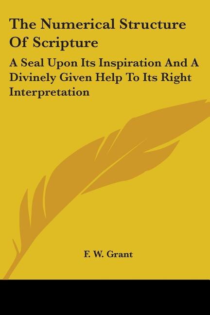 Front cover_The Numerical Structure Of Scripture