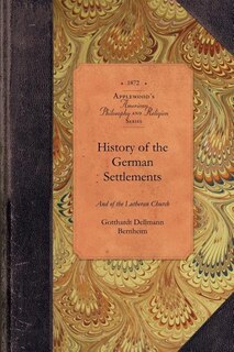 Couverture_History of German Settlements in NC & SC