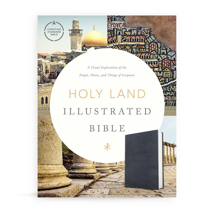 Couverture_Csb Holy Land Illustrated Bible, Premium Black Genuine Leather