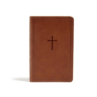 Front cover_Csb Personal Size Bible, Brown Leathertouch
