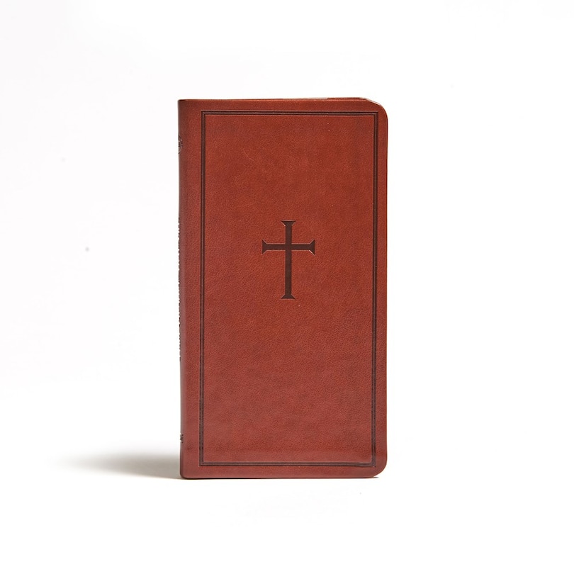 Front cover_Csb Single-column Pocket New Testament, Brown Leathertouch