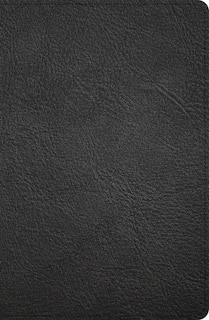 Front cover_CSB Personal Size Giant Print Bible, Black Genuine Leather, Indexed