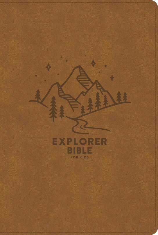 Front cover_CSB Explorer Bible for Kids, Brown Mountains LeatherTouch, Indexed