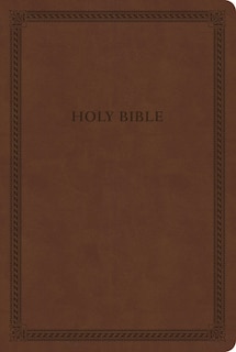 Front cover_CSB Large Print Thinline Bible, Value Edition, Brown LeatherTouch