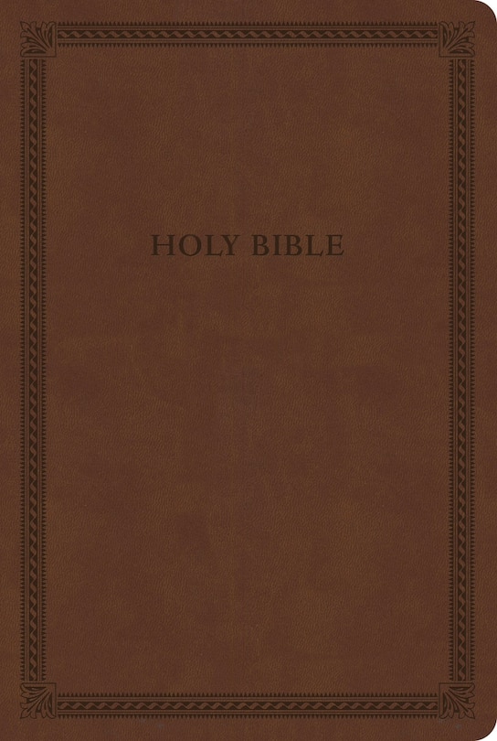 Front cover_CSB Large Print Thinline Bible, Value Edition, Brown LeatherTouch