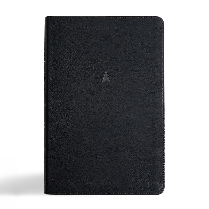 Front cover_CSB Men's Daily Bible, Black LeatherTouch