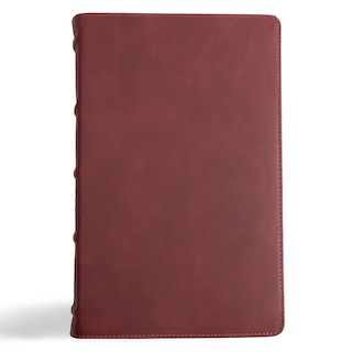 Couverture_CSB Single-Column Personal Size Bible, Holman Handcrafted Collection, Marbled Burgundy Premium Calfskin
