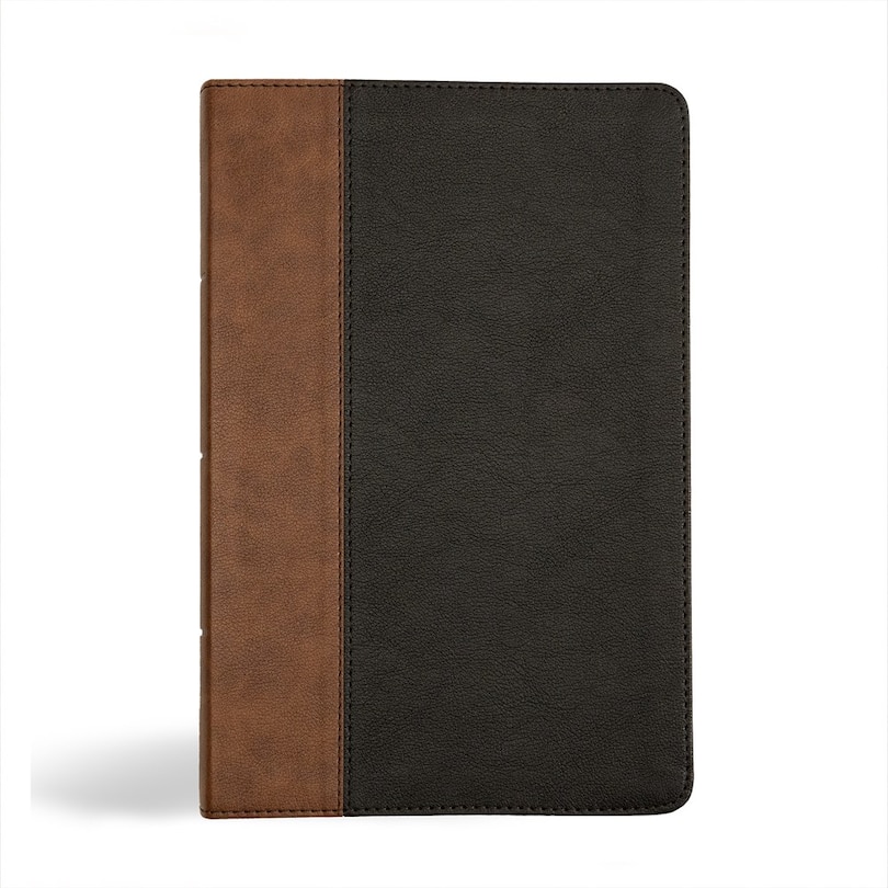 Front cover_KJV Personal Size Giant Print Bible, Black/Brown LeatherTouch
