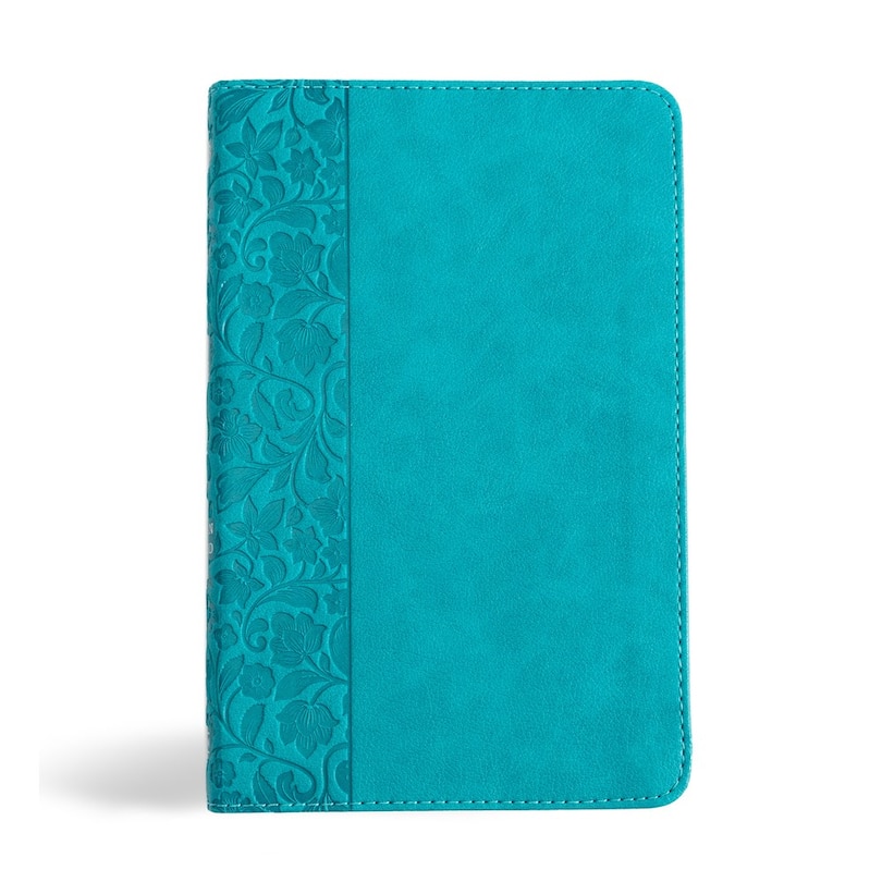 Front cover_NASB Personal Size Bible, Teal Leathertouch