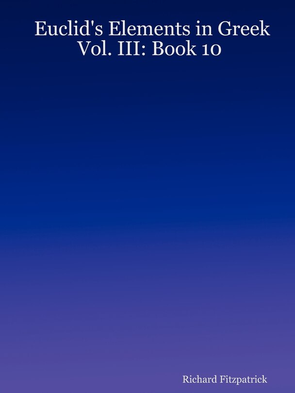 Front cover_Euclid's Elements in Greek