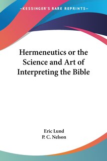 Couverture_Hermeneutics or the Science and Art of Interpreting the Bible