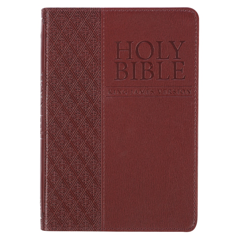 Front cover_KJV Bible Compact Faux Leather, Saddle Tan