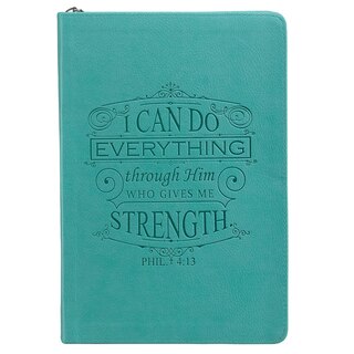 Front cover_Journal Classic Zip Teal I Can Do Everything Phil. 4:13