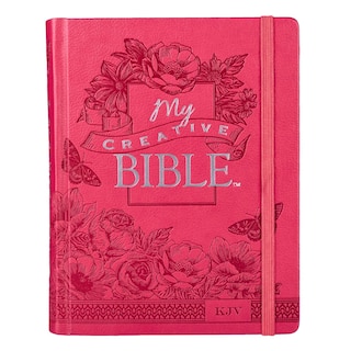 Front cover_KJV My Creative Bible Faux Leather HC, Pink