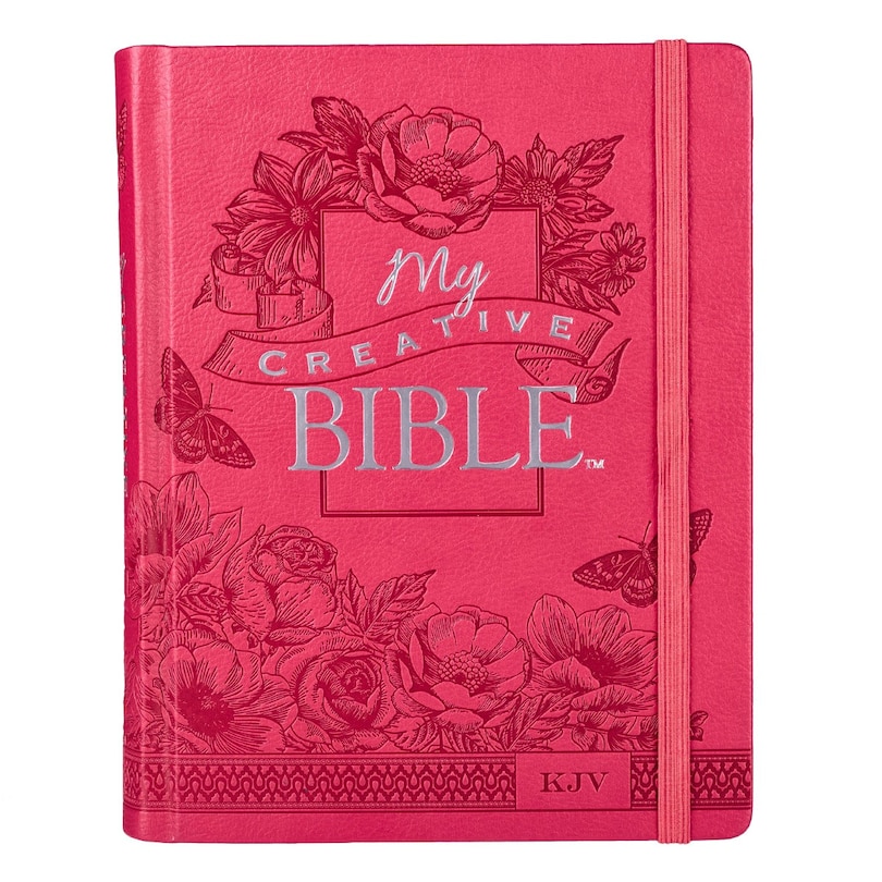 Front cover_KJV My Creative Bible Faux Leather HC, Pink