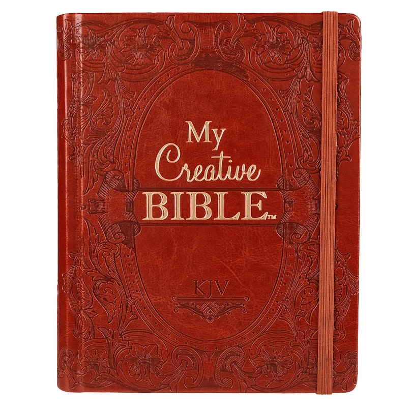 Front cover_KJV My Creative Bible Faux Leather HC, Saddle Tan