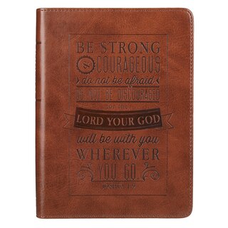 Front cover_Journal Handy Brown Strong & Courageous Josh. 1:9
