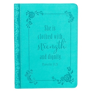 Front cover_Journal Handy Teal Strength & Dignity Prov. 31:25