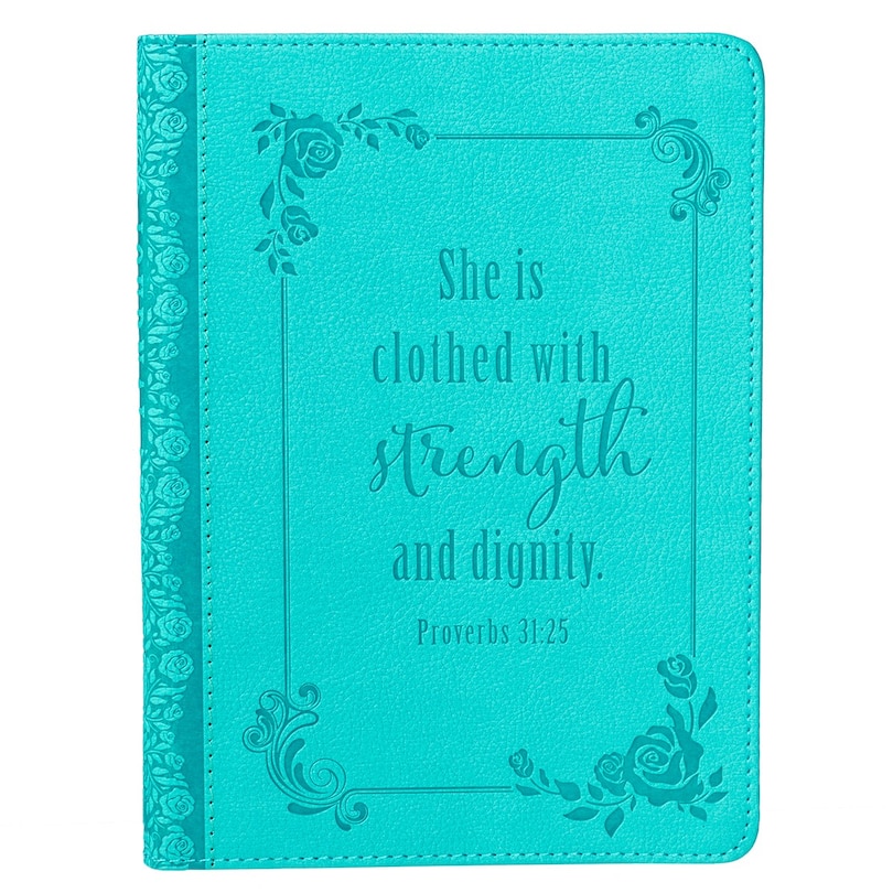 Front cover_Journal Handy Teal Strength & Dignity Prov. 31:25