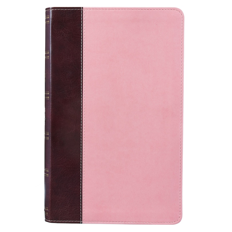 Front cover_KJV Bible Giant Print Standard-size Faux Leather, Burgundy/Pink