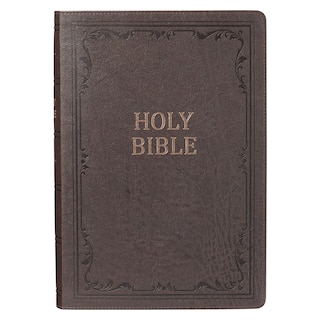 Front cover_KJV Bible Super Giant Print Faux Leather, Dark Brown