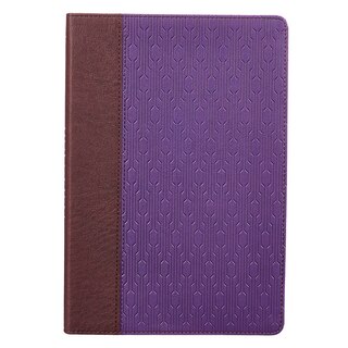 Couverture_Purple And Brown Faux Leather Large Print Thinline Kjv Bible