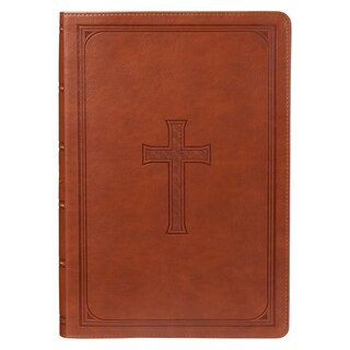 Front cover_KJV Bible Super Giant Print Faux Leather, Saddle Tan