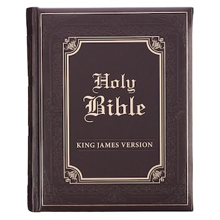Front cover_KJV Family Bible Faux Leather Padded HC, Dark Brown