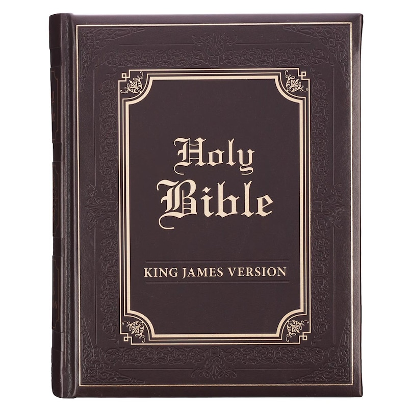 Front cover_KJV Family Bible Faux Leather Padded HC, Dark Brown