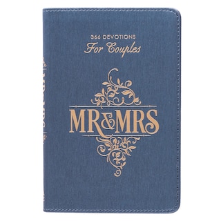 Couverture_Devotional for Mr. & Mrs. Blue Faux Leather