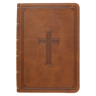 Front cover_KJV Bible Compact LP Faux Leather, Saddle Tan